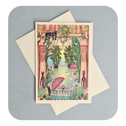 Tropical Greetings Cards Temple of Love Tropical Greetings Cards (Various Designs) homeware shops bristol gift shops bristol Wild Flower Cards