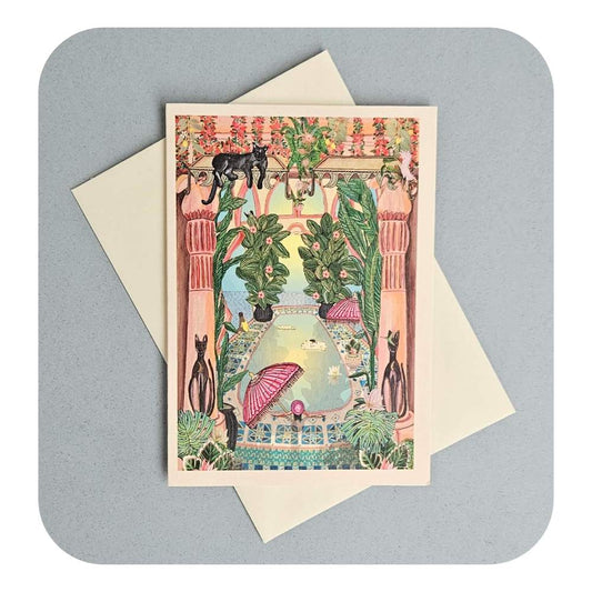 Tropical Greetings Cards Temple of Love Tropical Greetings Cards (Various Designs) homeware shops bristol gift shops bristol Wild Flower Cards