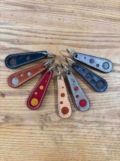 Leather Key Ring Fidget Keyring (Random Colours) homeware shops bristol gift shops bristol Wolfram Lohr