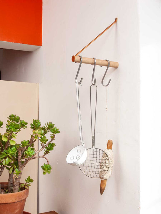 Wall Hook Wall Bracket with 3 Hooks  - multi use and colours homeware shops bristol gift shops bristol Wolfram Lohr