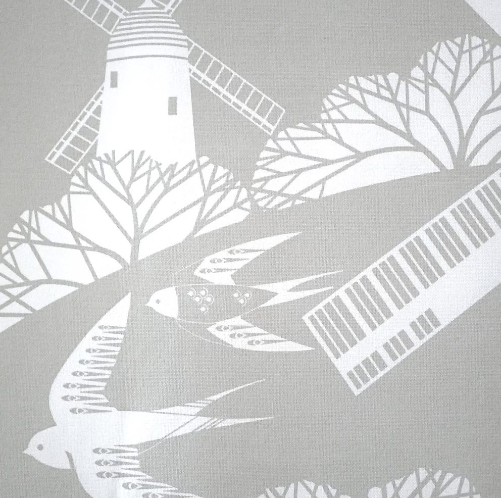 Tea Towel Grey Fox Tea Towel homeware shops bristol gift shops bristol Ash Leaf Printmaking