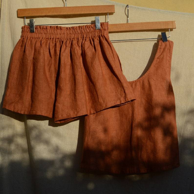Clothing Small / Copper The Sport Shorts - Linen homeware shops bristol gift shops bristol Baana Naturals
