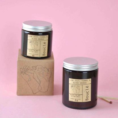 Candle 120 ml Lime Zest, Fennel & Blood Orange Candle homeware shops bristol gift shops bristol Bouclé