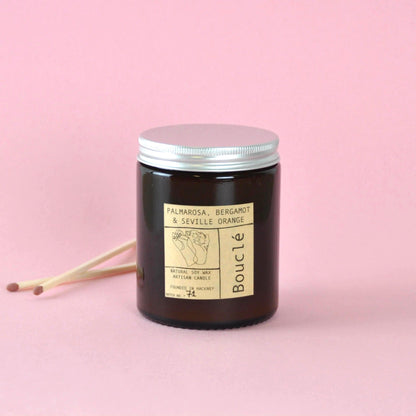 Candle 180ml Palmarosa, Bergamot & Seville Orange Candle homeware shops bristol gift shops bristol Bouclé