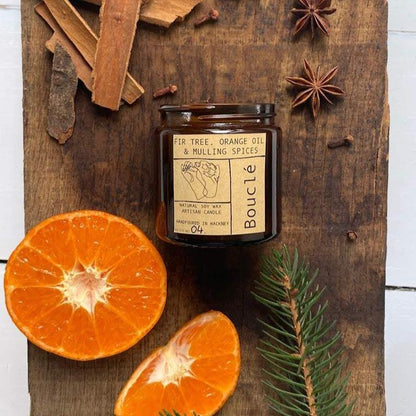 Candle Christmas Candle: Fir Tree, Orange Oil & Mulling Spices homeware shops bristol gift shops bristol Bouclé
