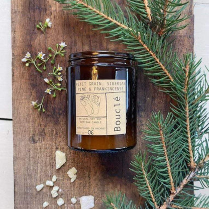 Candle Christmas Candle: Petitgrain, Siberian Pine & Frankincense homeware shops bristol gift shops bristol Bouclé