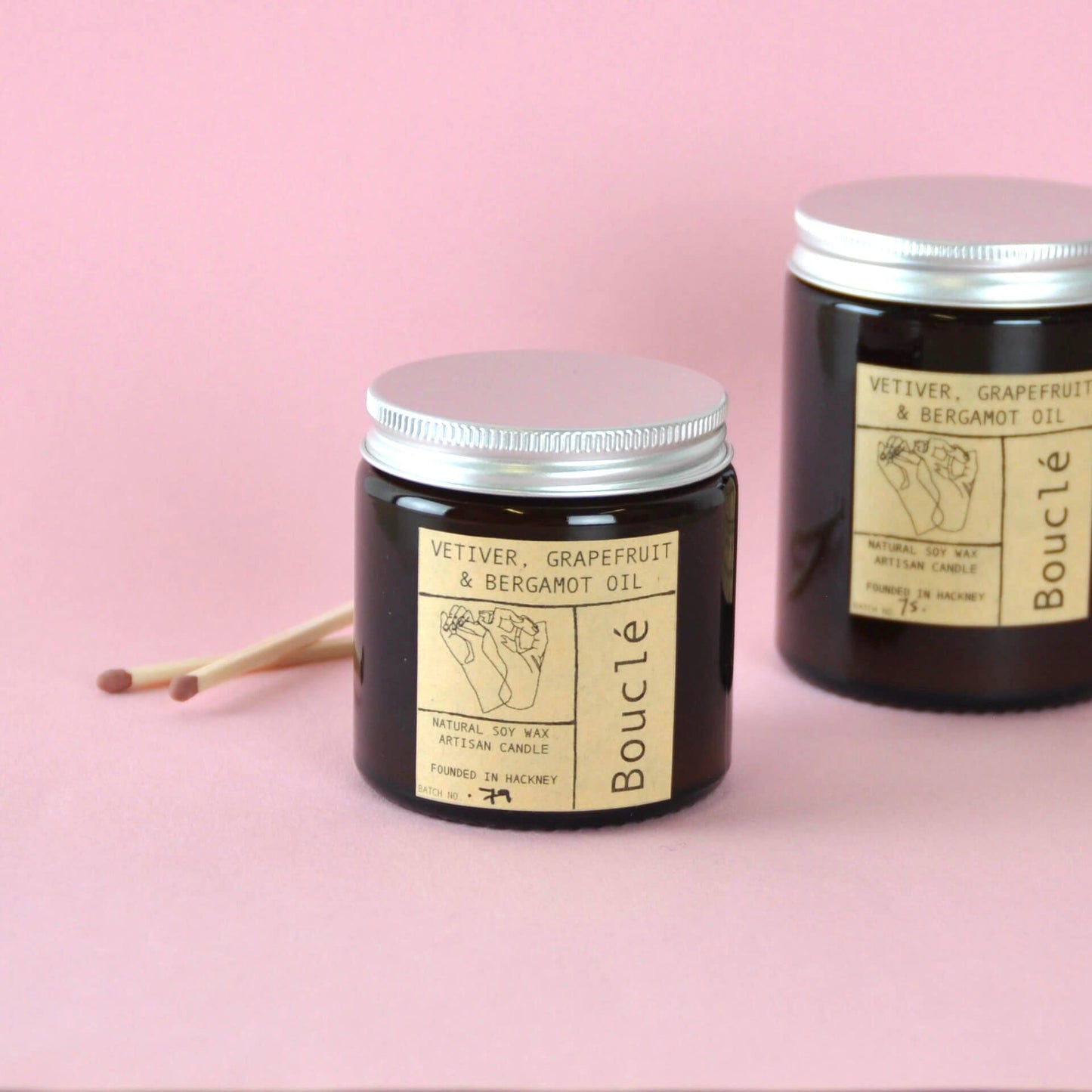 Candle Vetiver, Grapefruit & Bergamot Oil candle homeware shops bristol gift shops bristol Bouclé