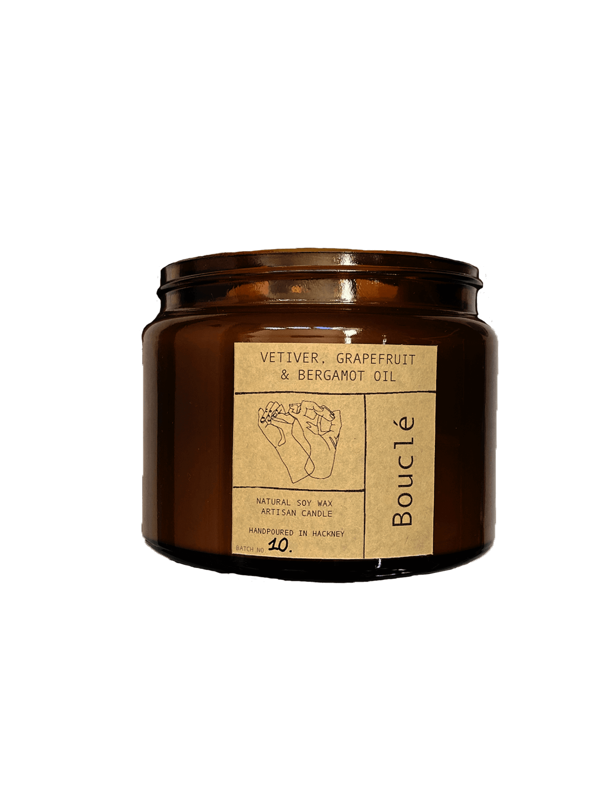 Candle Vetiver, Grapefruit & Bergamot Oil candle homeware shops bristol gift shops bristol Bouclé