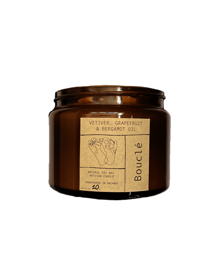 Candle Vetiver, Grapefruit & Bergamot Oil candle homeware shops bristol gift shops bristol Bouclé