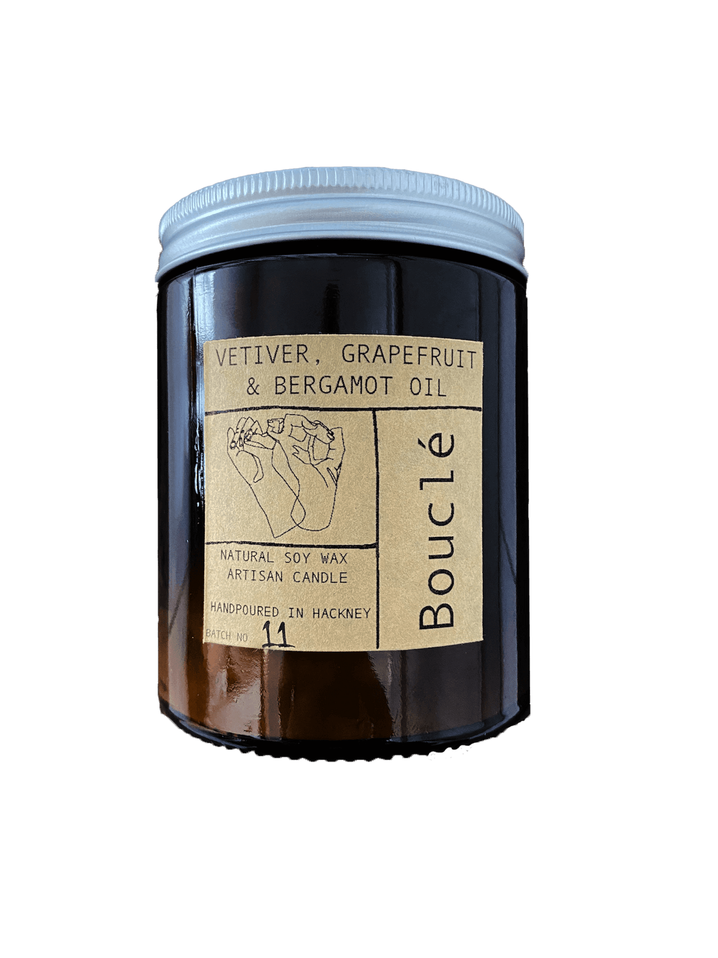 Candle Vetiver, Grapefruit & Bergamot Oil candle homeware shops bristol gift shops bristol Bouclé