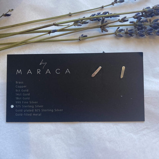 Earrings BASE - Small Line Studs - Silver homeware shops bristol gift shops bristol By Maraca