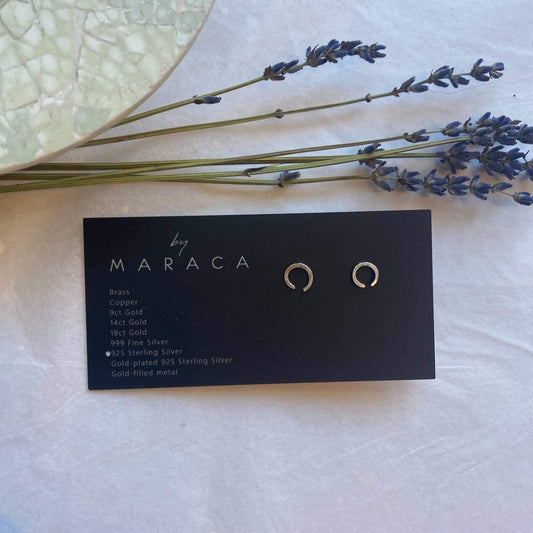 Earrings BASE - Small Round Studs - Silver homeware shops bristol gift shops bristol By Maraca