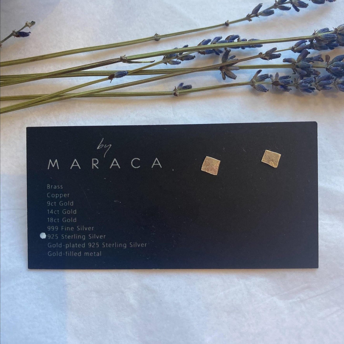 Earrings BASE - Small Square Studs - Silver homeware shops bristol gift shops bristol By Maraca