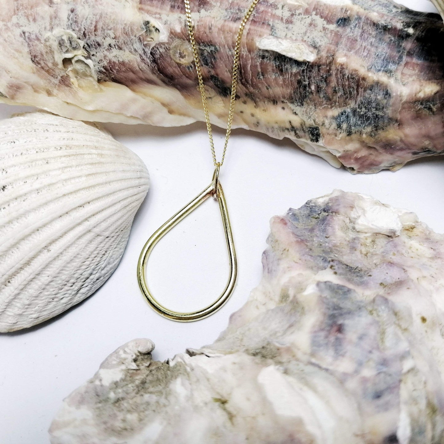 Necklace GEO Teardrop Brass Pendant/ Ring Holder homeware shops bristol gift shops bristol By Maraca