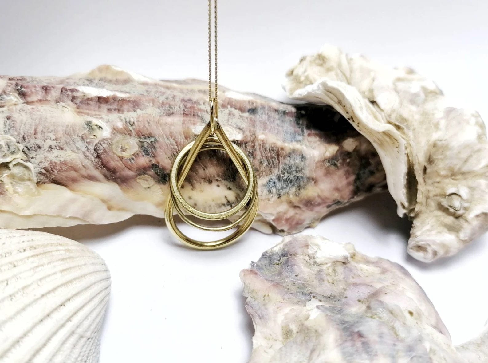Necklace GEO Teardrop Brass Pendant/ Ring Holder homeware shops bristol gift shops bristol By Maraca