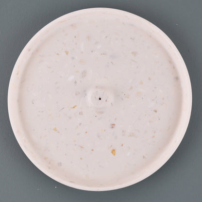 Incense Holder White Seashell Terrazzo Jesmonite Incense Holder homeware shops bristol gift shops bristol Calico Collective