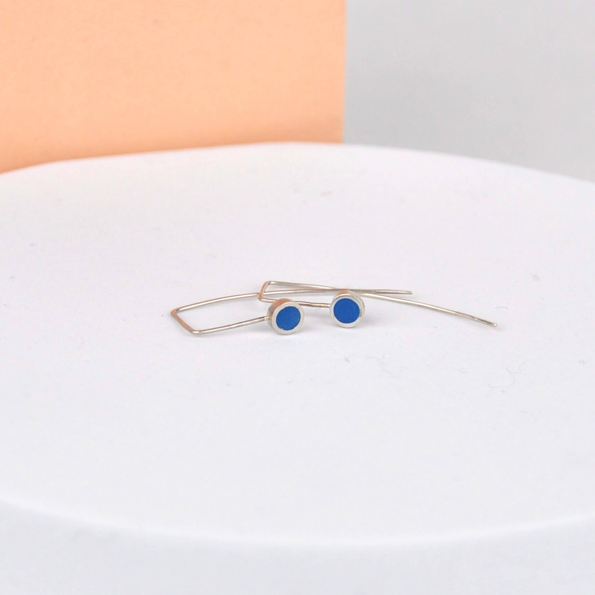 Earrings Blue Contemporary Round Wire Earrings (various colours) homeware shops bristol gift shops bristol Clare Lloyd