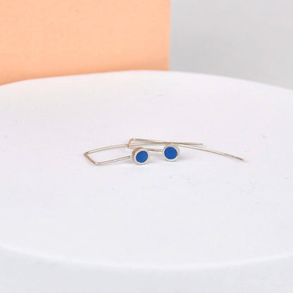 Earrings Blue Contemporary Round Wire Earrings (various colours) homeware shops bristol gift shops bristol Clare Lloyd