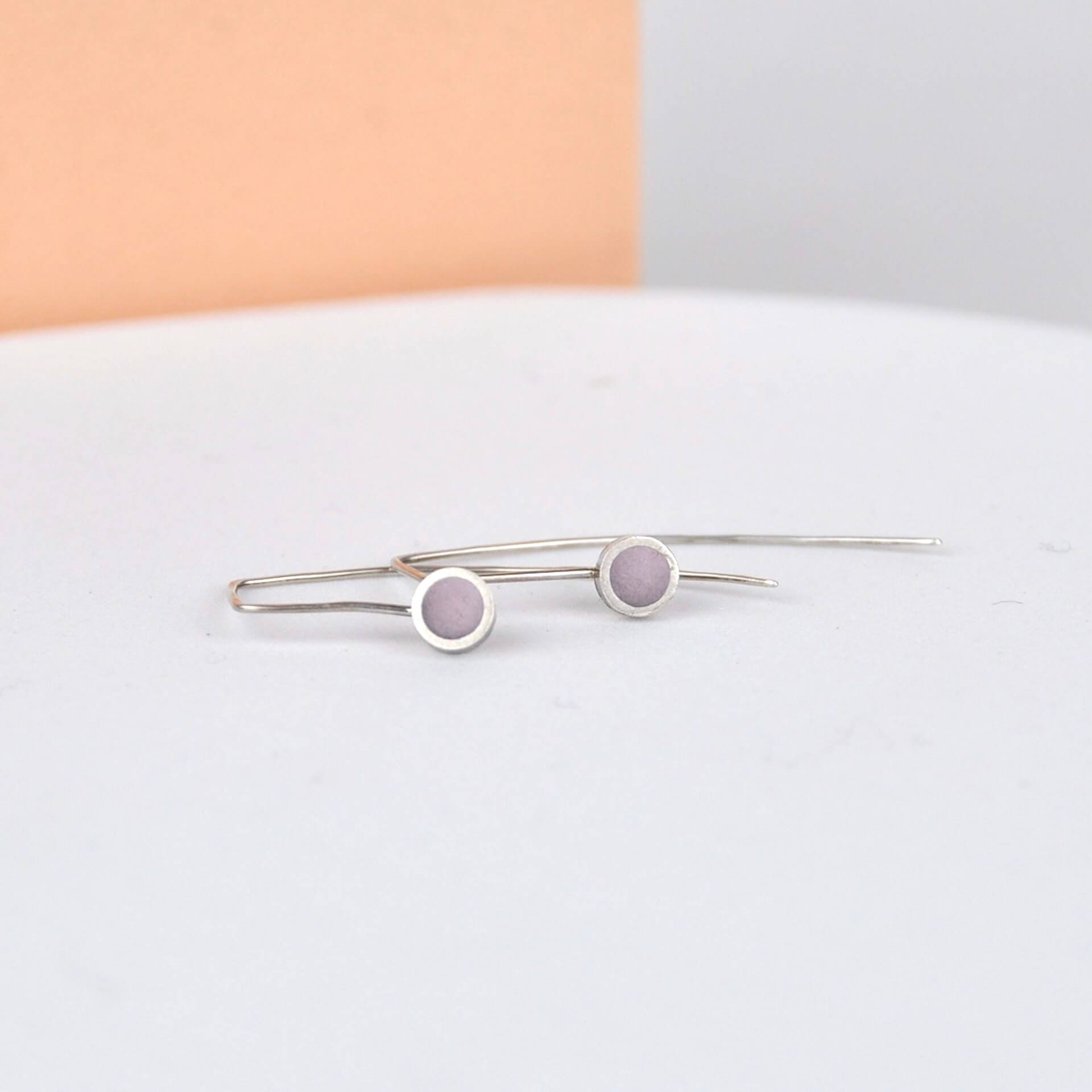 Earrings Pink Contemporary Round Wire Earrings (various colours) homeware shops bristol gift shops bristol Clare Lloyd