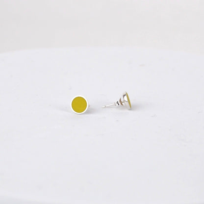 Earrings Yellow Colour Dot Stud Earrings - Various Colours homeware shops bristol gift shops bristol Clare Lloyd