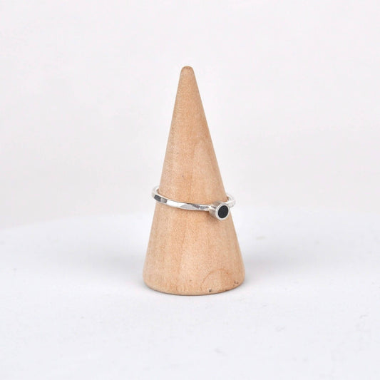 Ring Circle Stacking Ring - Black homeware shops bristol gift shops bristol Clare Lloyd