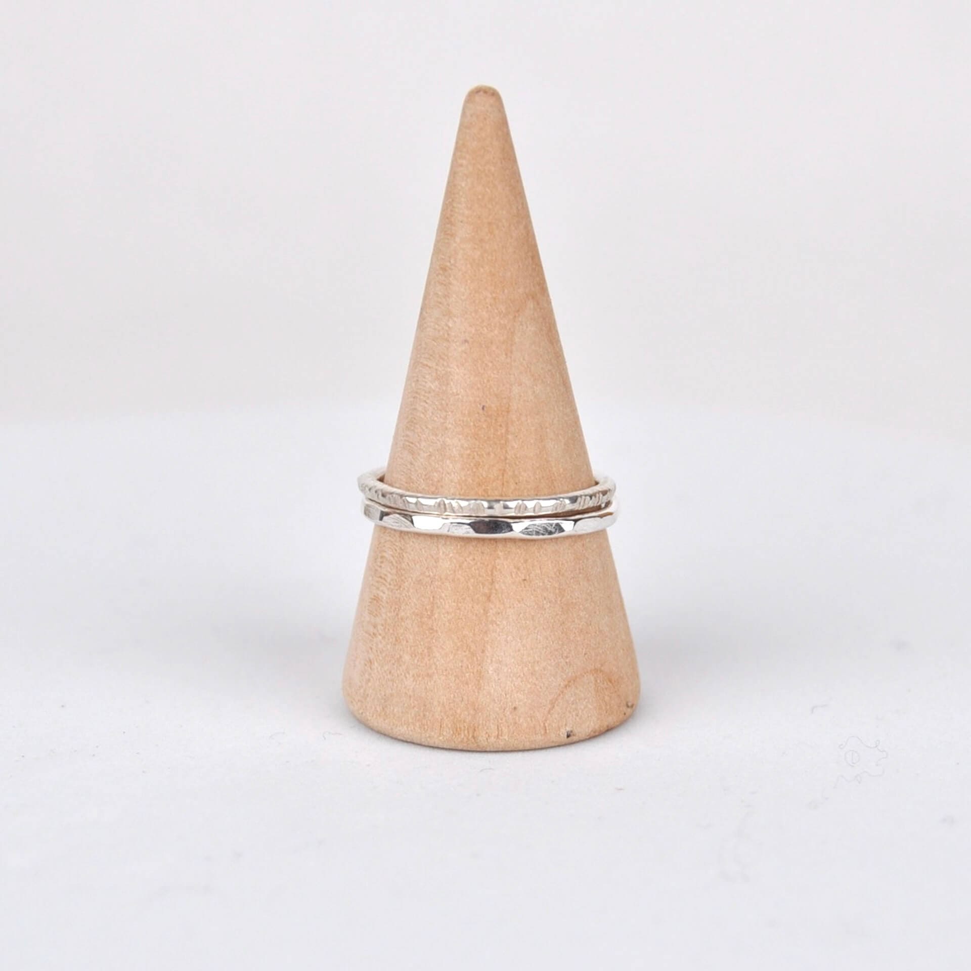 Ring Hammered and Faceted Band Stacking Rings homeware shops bristol gift shops bristol Clare Lloyd