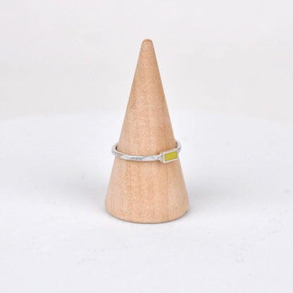 Ring Rectangle Stacking Ring - Yellow homeware shops bristol gift shops bristol Clare Lloyd