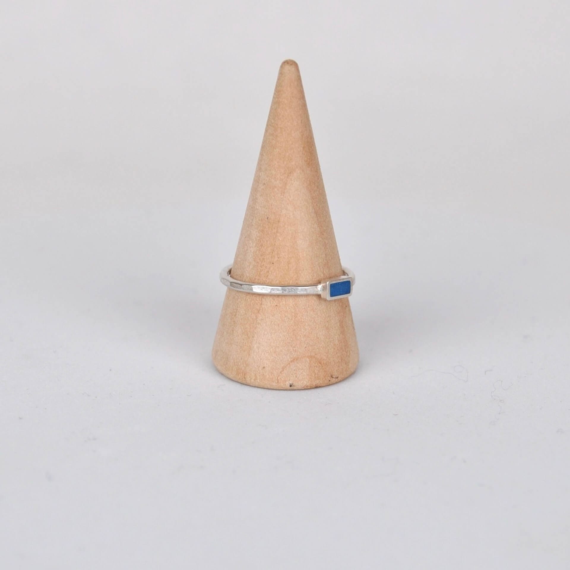 Ring Rectangle Stacking Ring - Blue homeware shops bristol gift shops bristol Clare Lloyd