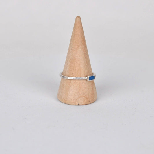Ring Rectangle Stacking Ring - Blue homeware shops bristol gift shops bristol Clare Lloyd