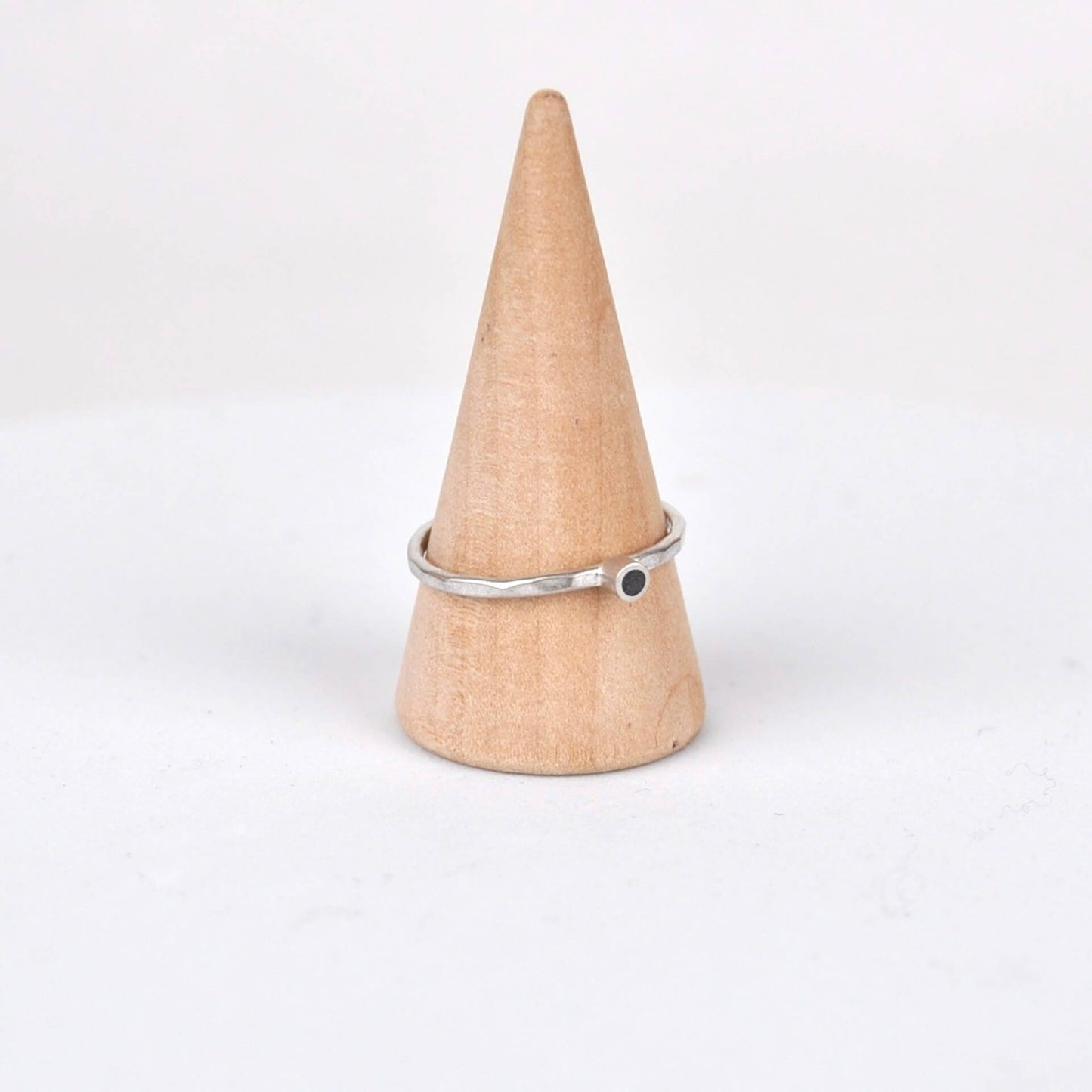 Ring Tiny Circle Stacking Ring - Black homeware shops bristol gift shops bristol Clare Lloyd