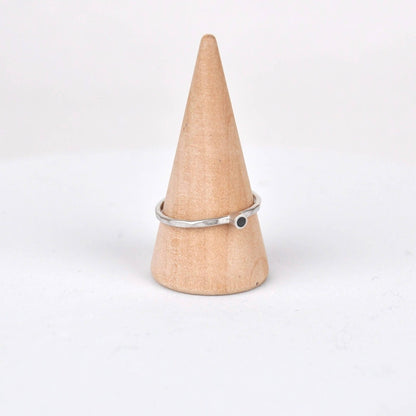 Ring Tiny Circle Stacking Ring - Black homeware shops bristol gift shops bristol Clare Lloyd