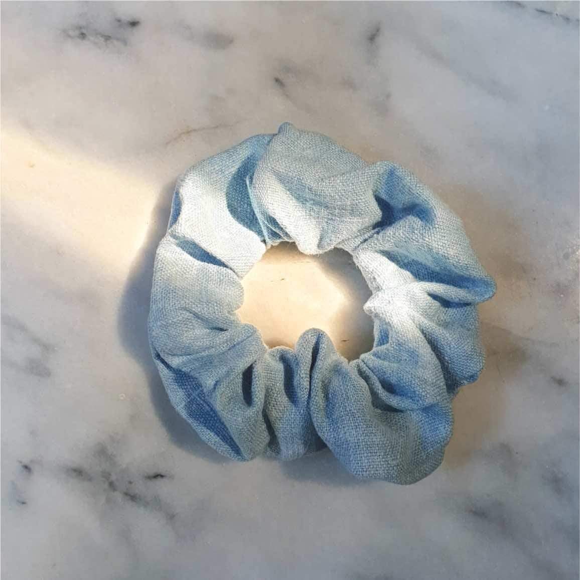 Scrunchies Naturally Dyed Organic Linen Scrunchie homeware shops bristol gift shops bristol COCOON Natural Dye House