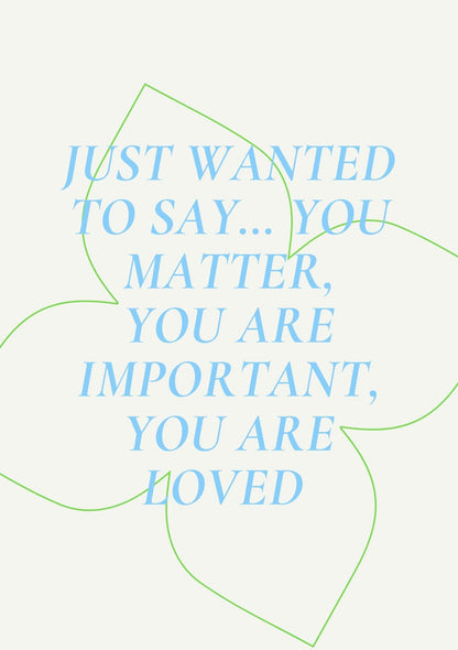 Greetings Card You Matter Card homeware shops bristol gift shops bristol Do It Later Illustration