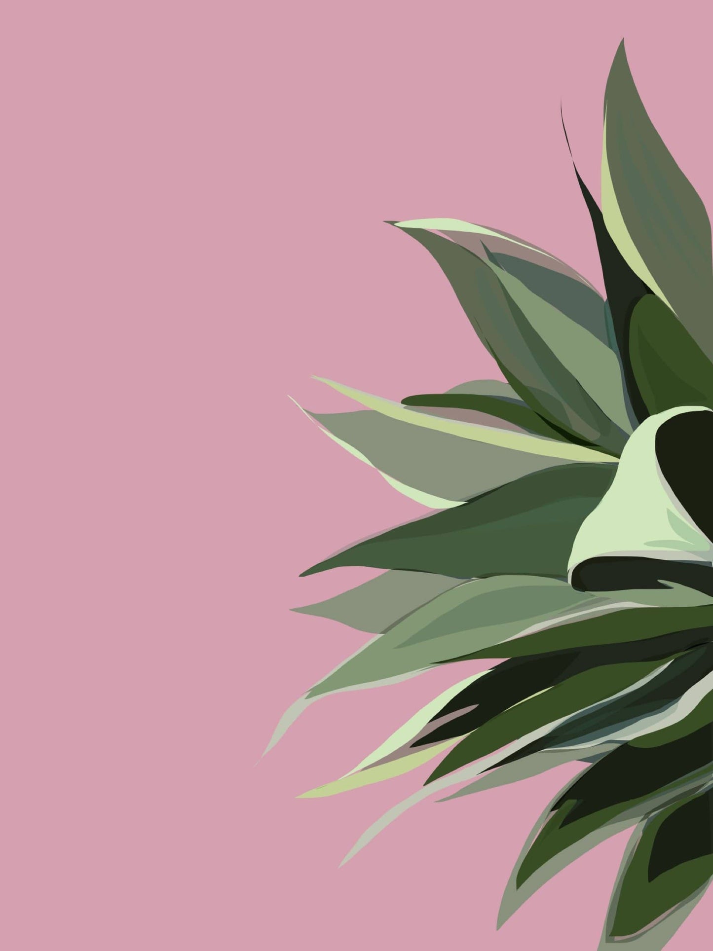 Prints Pink Pineapple Top Print (various sizes) homeware shops bristol gift shops bristol Do It Later Illustration