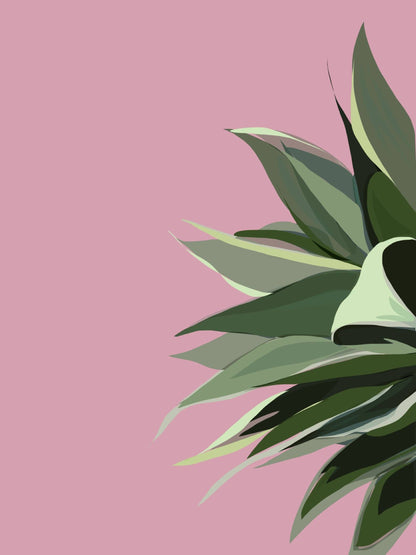 Prints Pink Pineapple Top Print (various sizes) homeware shops bristol gift shops bristol Do It Later Illustration