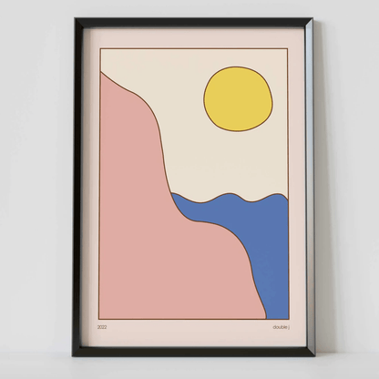 Print Seaside Day Print homeware shops bristol gift shops bristol Double j