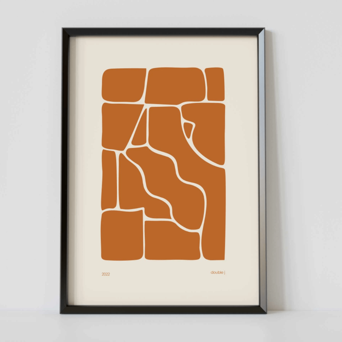 Print Solid Fluid Print (orange) homeware shops bristol gift shops bristol Double j