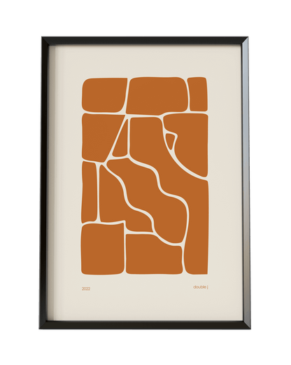 Print Solid Fluid Print (orange) homeware shops bristol gift shops bristol Double j