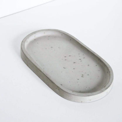 Tray Natural Concrete Concrete Shapes Dish - Oval homeware shops bristol gift shops bristol Fern
