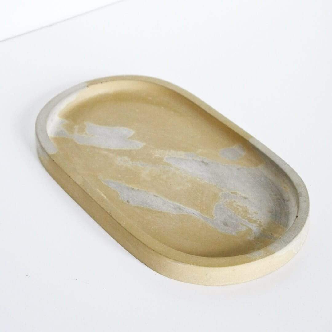 Tray Coastline Marble Concrete Shapes Dish - Oval homeware shops bristol gift shops bristol Fern