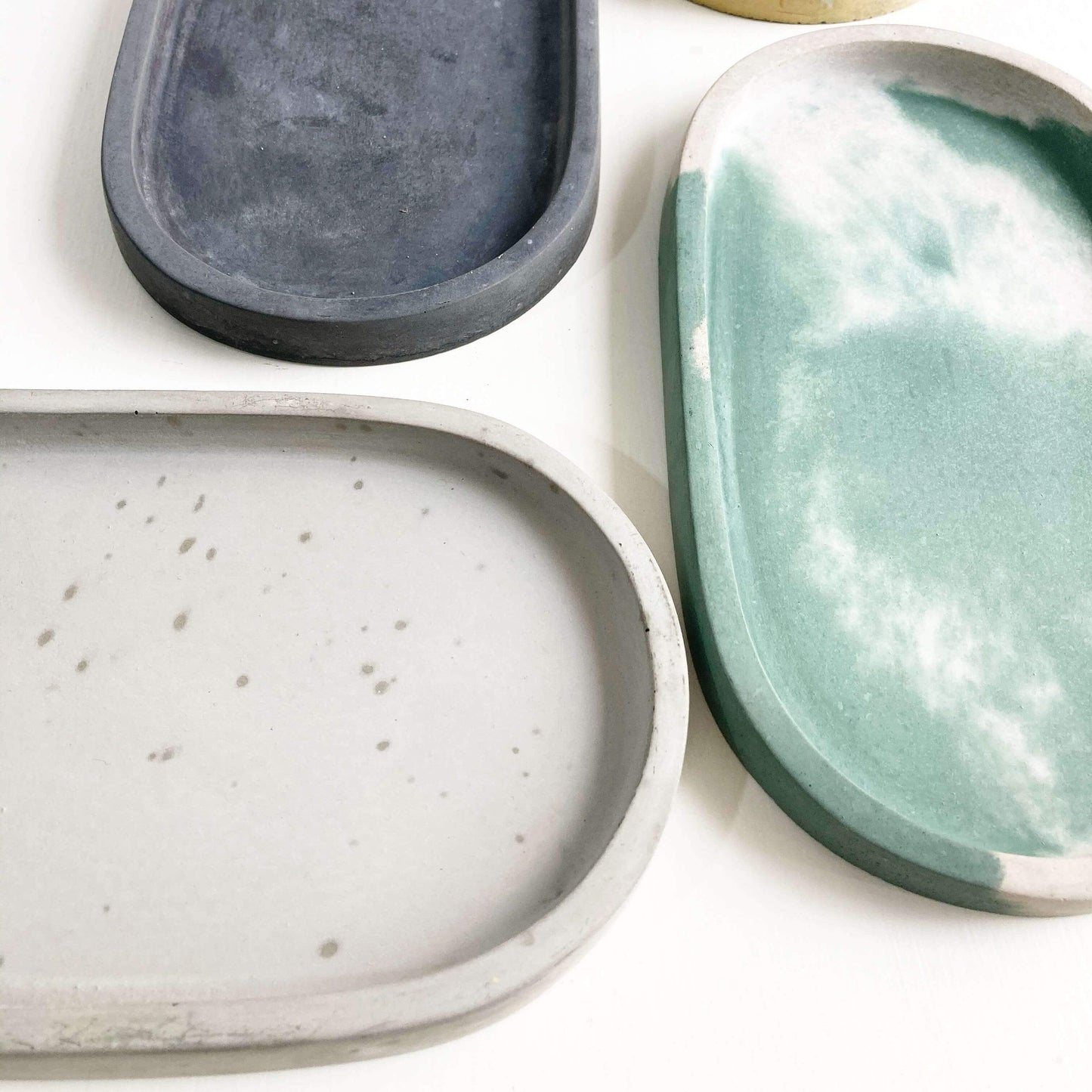 Tray Concrete Shapes Dish - Oval homeware shops bristol gift shops bristol Fern