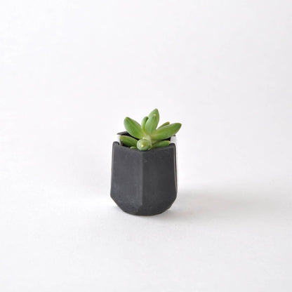Vessel Black Concrete Mini Vessel - Hexagon (various colours) homeware shops bristol gift shops bristol Fern