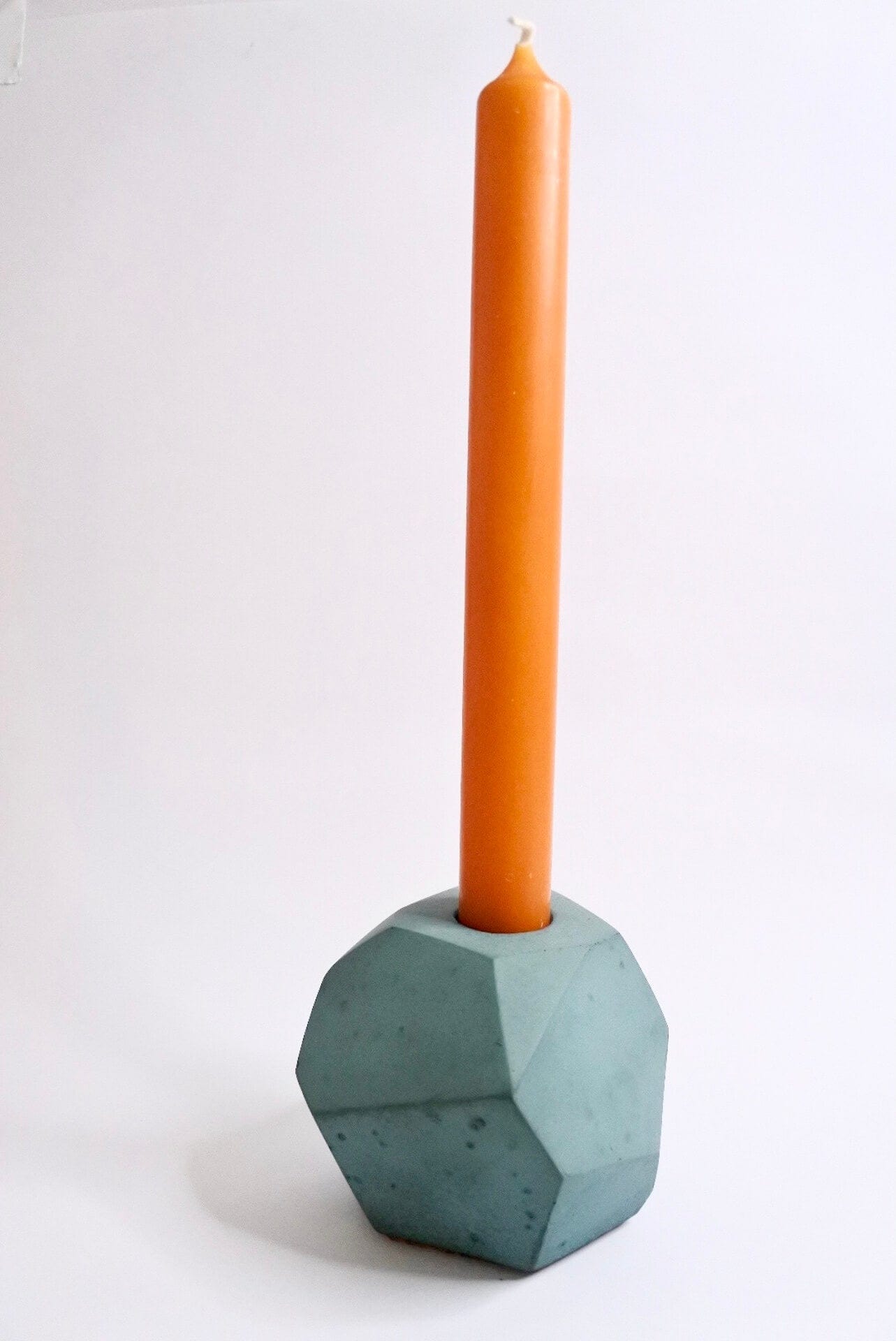 Candle Holder Teal Chunky Concrete Candle Stick Holder homeware shops bristol gift shops bristol Fern