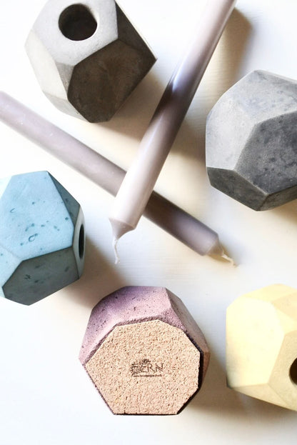 Candle Holder Chunky Concrete Candle Stick Holder homeware shops bristol gift shops bristol Fern