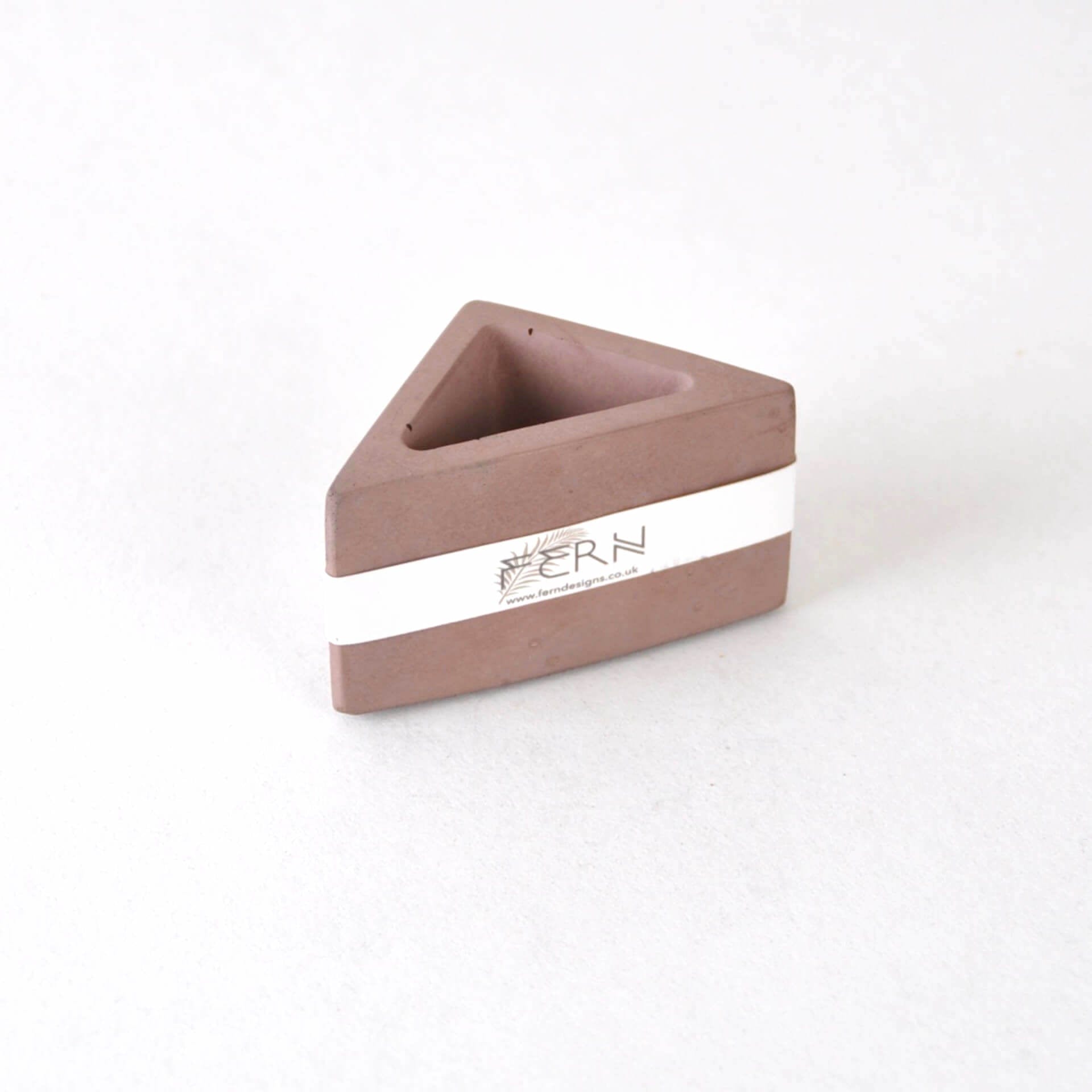 Vessel Plum Concrete Mini Vessel Triangle homeware shops bristol gift shops bristol Fern