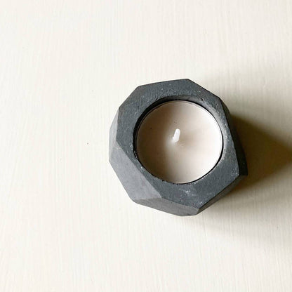 Vessel Black Concrete Tea light Holder (5 colours available) homeware shops bristol gift shops bristol Fern