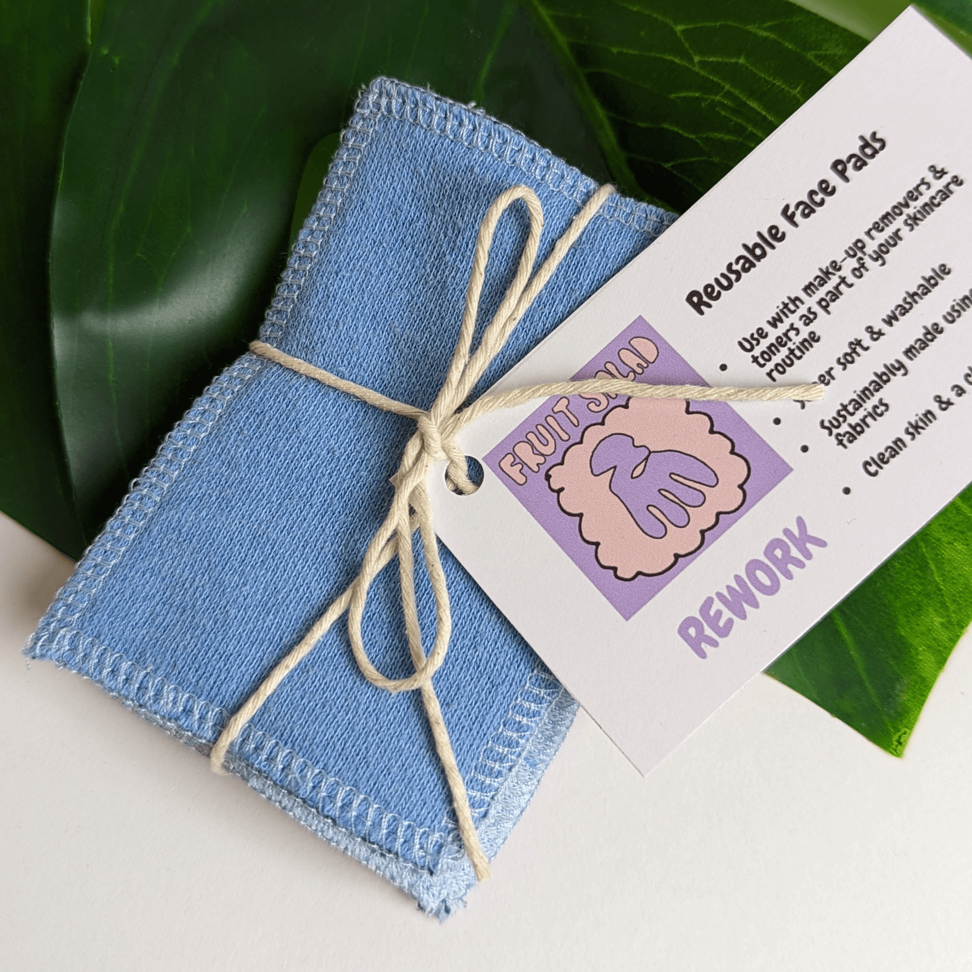 Reusable Face Pads Rectangle Reusable Face Pads - Blue tones homeware shops bristol gift shops bristol Fruit Salad