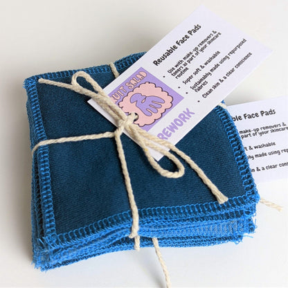 Reusable Face Pads Square Reusable Face Pads - Blue tones homeware shops bristol gift shops bristol Fruit Salad