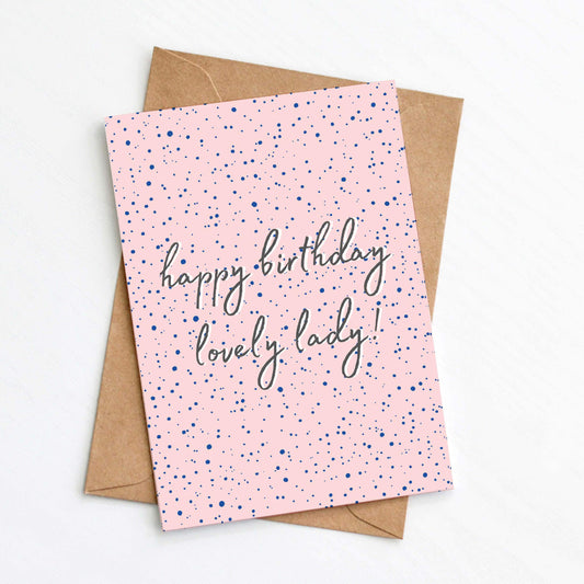 Greetings Card Lovely Lady Birthday Card homeware shops bristol gift shops bristol Greenwich Paper Studio