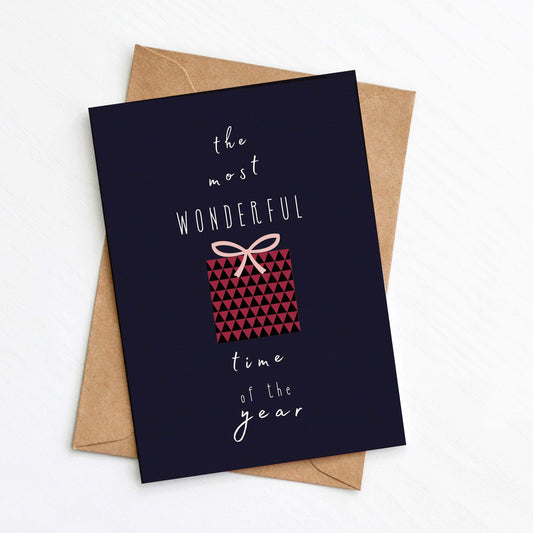 Greetings Card Most Wonderful Time Of The Year Christmas Card homeware shops bristol gift shops bristol Greenwich Paper Studio